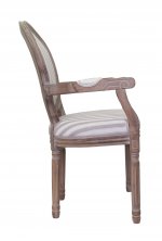 Мягкий стул с подлокотниками Volker Arm Pinstripe MAK interior 5KS24505-P Бежевый, серый