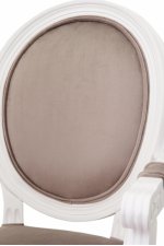 Мягкий стул с подлокотниками Volker Arm Taupe MAK interior 5KS24505-TV Коричневый, белый