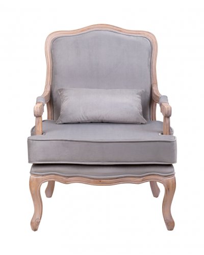 Мягкое полукресло с подлокотниками Nitro Grey Velvet MAK interior 5KS24507-G Серый Мягкое полукресло с подлокотниками Nitro Grey Velvet MAK interior 5KS24507-G Серый