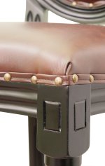 Дизайнерский барный стул Filon Brown V2 MAK interior 5KS24519-B Черный, коричневый