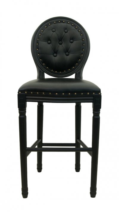 Дизайнерский барный стул Filon Button Black MAK interior 5KS24519-WB Черный