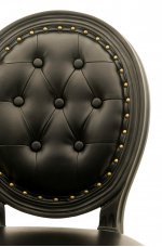 Дизайнерский барный стул Filon Button Black MAK interior 5KS24519-WB Черный