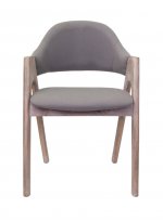Мягкий стул с подлокотниками Bento MAK interior 5KS24565-G Серый