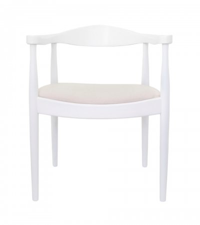 Мягкий стул с подлокотниками Carlo White MAK interior 5KS26585-OW Белый, серый