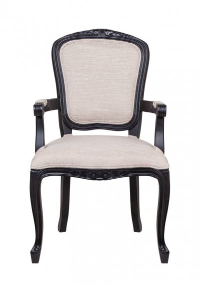 Мягкий стул с подлокотниками Gran Arm Beige V2 MAK interior 5KS27610-BB Бежевый