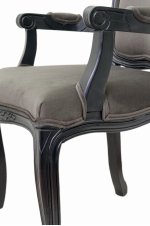 Мягкий стул с подлокотниками Gran Arm Grey MAK interior 5KS27610-G Серый, черный