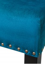 Дизайнерский барный стул Skipton Blue Velvet MAK interior 5KS27623-BLUE Голубой