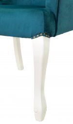 Классическое кресло Deron Blue and White MAK interior 5KS27625-BW Голубой,белый