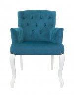 Классическое кресло Deron Blue and White MAK interior 5KS27625-BW Голубой,белый