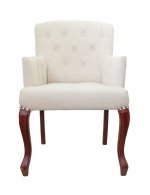 Классическое кресло Deron Beige Classic MAK interior 5KS27625-OR Бежевый, красный