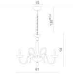 Светильник подвесной Divinare 6004/03 LM-5 PALLADA