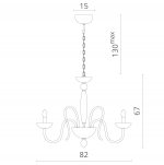 Светильник подвесной Divinare 6004/03 LM-8 PALLADA