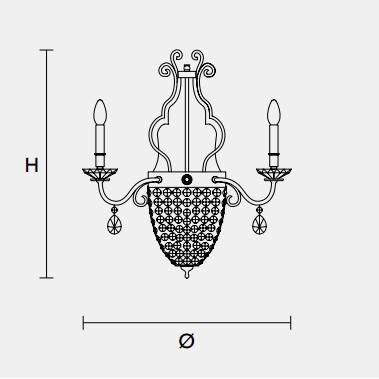Настенный светильник Masiero CLASSICA 6005 A2+1 Настенный светильник Masiero CLASSICA 6005 A2+1