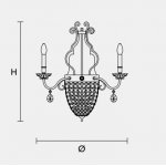Настенный светильник Masiero CLASSICA 6005 A2+1