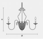Подвесной светильник Masiero CLASSICA 6005 S8+1