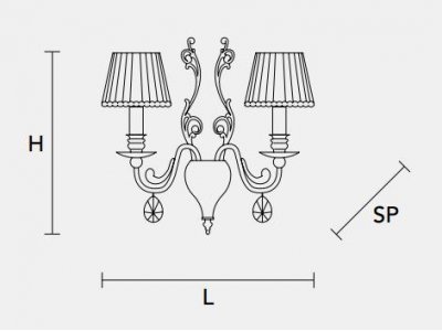 Настенный светильник Masiero CLASSICA 6010 A2