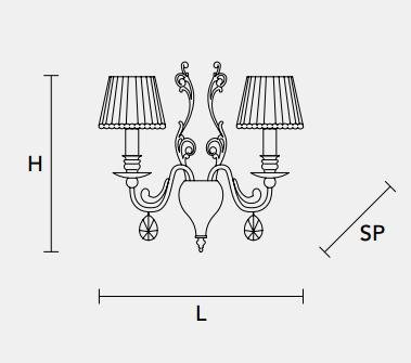 Настенный светильник Masiero CLASSICA 6015 A2 Настенный светильник Masiero CLASSICA 6015 A2