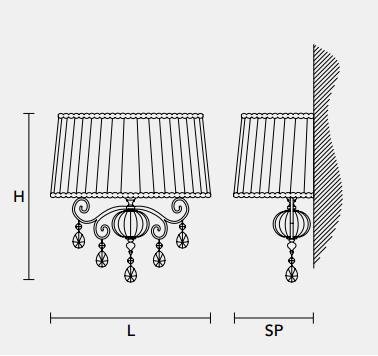 Настенный светильник Masiero CLASSICA 6030 A2 Настенный светильник Masiero CLASSICA 6030 A2