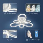 Светильник потолочный Rivoli Kora 6048-106 светодиодный с пультом 96 Вт 3000К-6000К LED модерн