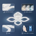 Светильник потолочный Rivoli Dietlinde 6049-106 светодиодный с пультом 56 Вт 3000К-6000К LED модерн