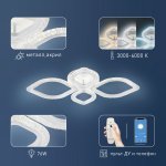 Светильник потолочный Rivoli Dietlinde 6049-108 светодиодный с пультом 76 Вт 3000К-6000К LED модерн