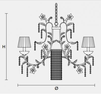 Подвесной светильник Masiero CLASSICA 6050 S8