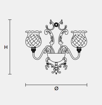 Настенный светильник Masiero CLASSICA 6080 A2 Настенный светильник Masiero CLASSICA 6080 A2