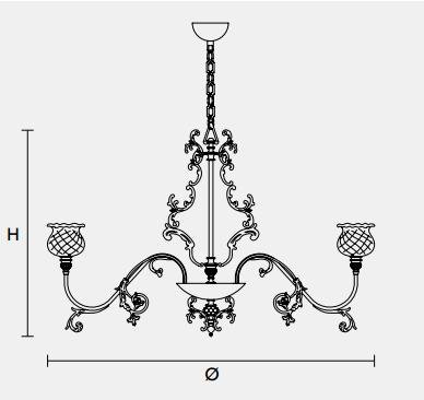 Подвесной светильник Masiero CLASSICA 6085 12 Подвесной светильник Masiero CLASSICA 6085 12