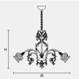 Подвесной светильник Masiero CLASSICA 6090 8 Подвесной светильник Masiero CLASSICA 6090 8