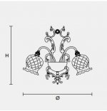 Настенный светильник Masiero CLASSICA 6090 A2