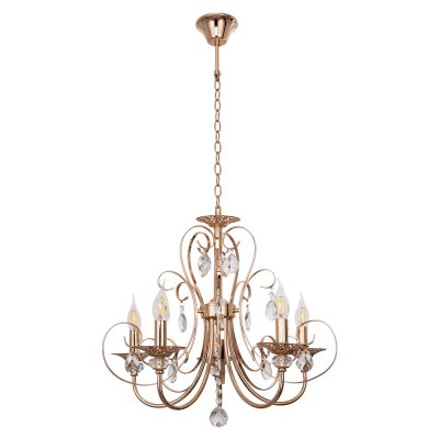 Люстра классическая с хрусталем 6091/5FGD+WT Экономсвет