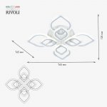 Светильник потолочный Rivoli Elena 6092-108 светодиодный с пультом 99 Вт 4000К - 6000К LED модерн