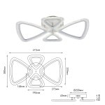 Светильник потолочный Rivoli Alicia 6093-107 светодиодный с пультом 76 Вт 3000К-6000К LED модерн