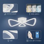 Светильник потолочный Rivoli Alicia 6093-107 светодиодный с пультом 76 Вт 3000К-6000К LED модерн