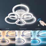 Светильник потолочный Rivoli Blanca 6094-106 светодиодный с пультом 108 Вт 3000К-6000К LED модерн