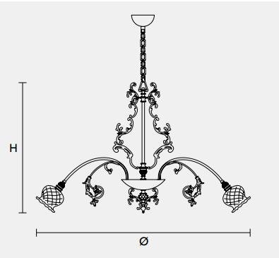 Подвесной светильник Masiero CLASSICA 6095 12 Подвесной светильник Masiero CLASSICA 6095 12