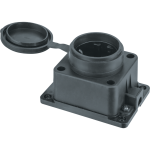 Розетка Navigator 61 370 NCA-BLR1-01-16A-E-IP44-BL настенная с/з черная