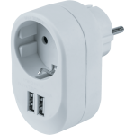 Адаптер Navigator 61 454 NAD-USB01-1E-C-WH с/з 1 гн. USB3.4A