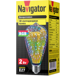 Лампа Navigator 61 487 NLL-3DRGB-ST64-2-230-E27
