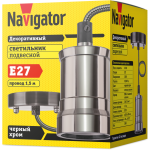 Светильник Navigator 61 520 NIL-SF01-005-E27 60Вт 1,5м. метал. черный хром