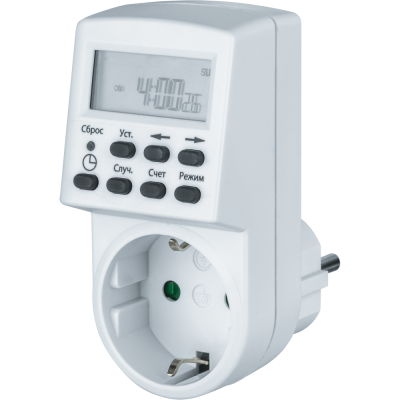 Таймер Navigator 61 555 NTR-E-S01-WH розет. электрон. Таймер Navigator 61 555 NTR-E-S01-WH розет. электрон.