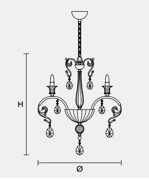 Подвесной светильник Masiero CLASSICA 6100 6 Подвесной светильник Masiero CLASSICA 6100 6