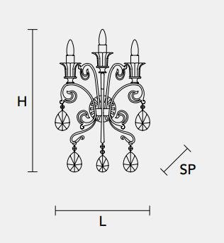 Настенный светильник Masiero CLASSICA 6100 A3 Настенный светильник Masiero CLASSICA 6100 A3