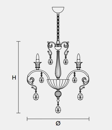 Подвесной светильник Masiero CLASSICA 6105 6 Подвесной светильник Masiero CLASSICA 6105 6