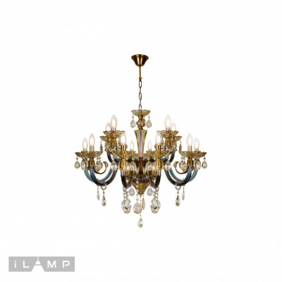 Подвесная люстра iLamp Asia 61081-8+4 Бронзовая