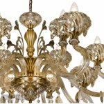 Подвесная люстра iLamp Asia 61082-8+4 Бронзовая