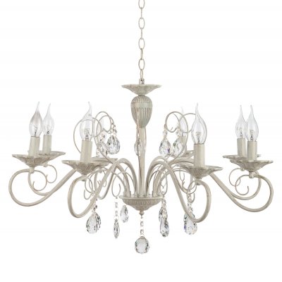 Люстра классическая с хрусталем Экономсвет 6108/8WT WT