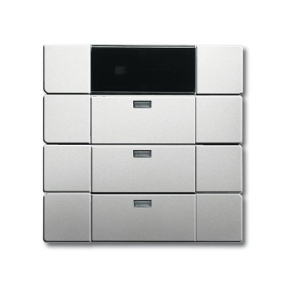 ИК-приемник c сенсорным выключателем 3 поста 5 каналов, solo алюминий [BJE6129-83] 6135-0-0130