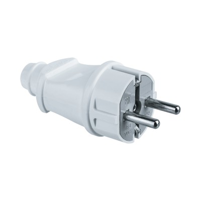 Вилка Navigator 61 359 NCA-PL02-16A-E-WH прямая с/з белая Вилка Navigator 61 359 NCA-PL02-16A-E-WH прямая с/з белая