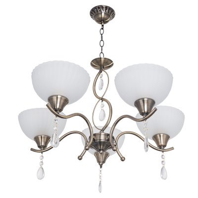 Люстра классическая с хрусталем Экономсвет 6138/5AB WT Люстра классическая с хрусталем Экономсвет 6138/5AB WT